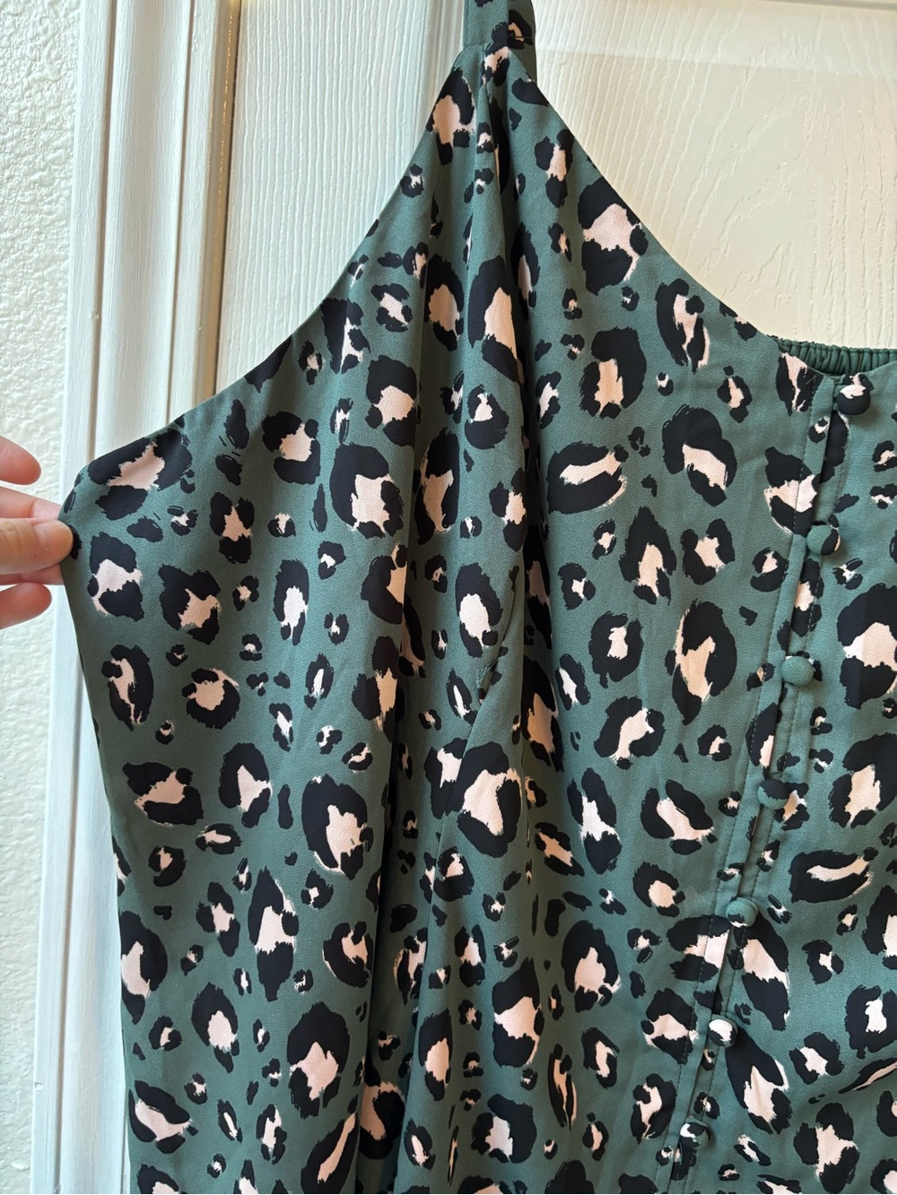 NWT Size 5 5X Torrid Leopard Tank Green Black Spaghetti Strap - Picture 6 of 11